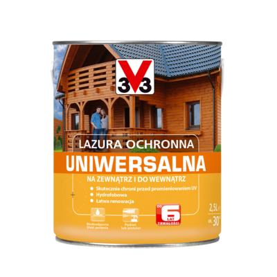Lazura ochronna uniwersalna Dąb Złocisty 2,5 l V33