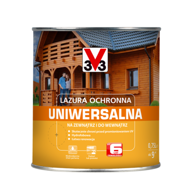 Lazura ochronna uniwersalna Mahoń 0,75 l V33