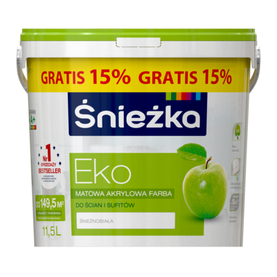 Farba akrylowa Śnieżka Eko 11,5 l