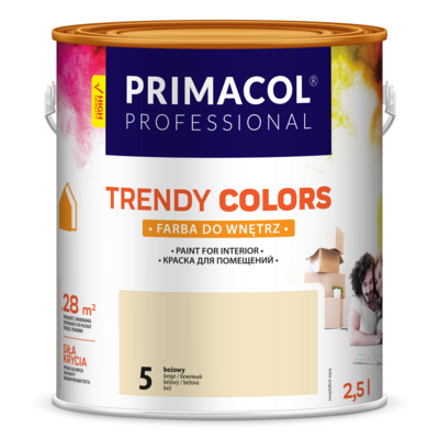 Farba Trendy Colors beżowa (5) 2,5 l PRIMACOL PROFESSIONAL