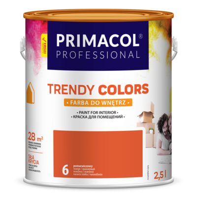 Farba Trendy Colors pomarańczowa (6) 2,5 l PRIMACOL PROFESSIONAL