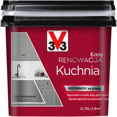 Farba Renowacyjna Easy Renowacja Kuchnia stal nierdzewna 0,75 l V33