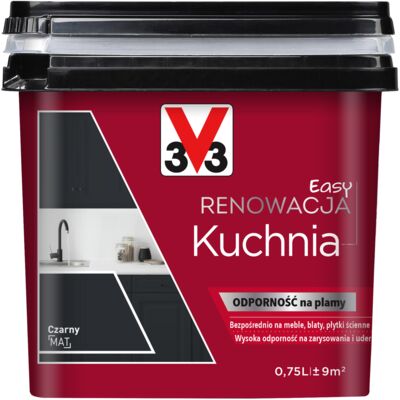 Farba Renowacyjna Easy Renowacja Kuchnia czarny mat 0,75 l V33