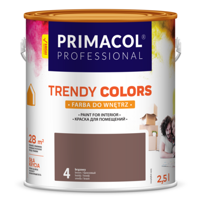 Farba Trendy Colors jasny brąz (4) 2,5 l PRIMACOL PROFESSIONAL