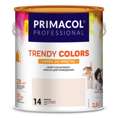Farba Trendy Colors kremowa (14) 2,5 l PRIMACOL PROFESSIONAL