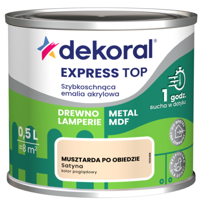 Szybkoschnąca emalia akrylowa EXPRESS TOP Musztarda po obiedzie 0,5 l dekoral