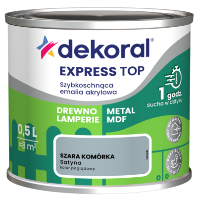 Szybkoschnąca emalia akrylowa EXPRESS TOP Szara komórka 0,5 l Dekoral