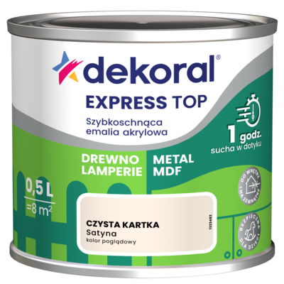 Szybkoschnąca emalia akrylowa EXPRESS TOP Czysta kartka 0,5 l dekoral