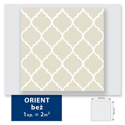 Kaseton sufitowy z polistyrenu Orient beż 2 m² 50 x 50 cm DMS