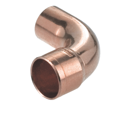 Kolano dwumufowe 15 mm miedziane