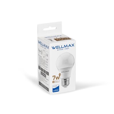 Żarówka ledowa Wellmax Samsung tradycyjna LED E-27 7 W  barwa neutralna
