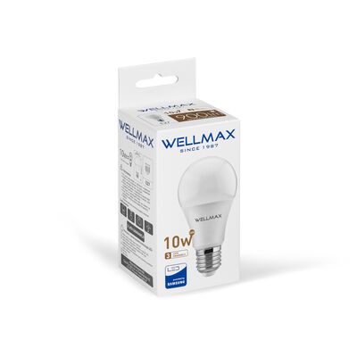 Żarówka ledowa Wellmax Samsung tradycyjna LED E-27 10 W  barwa neutralna