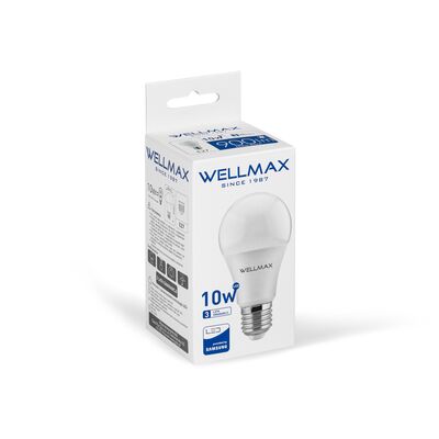 Żarówka ledowa Wellmax Samsung tradycyjna LED E-27 10 W  barwa zimna