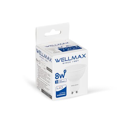Halogen ledowy Wellmax Samsung GU10 8 W barwa zimna
