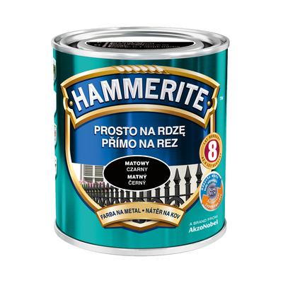 Farba Prosto Na Rdzę Czarny Matowy 0,7 l Hammerite