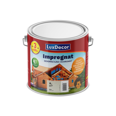 Impregnat akrylowy ochronno-dekoracyjny biały 3 l LuxDecor