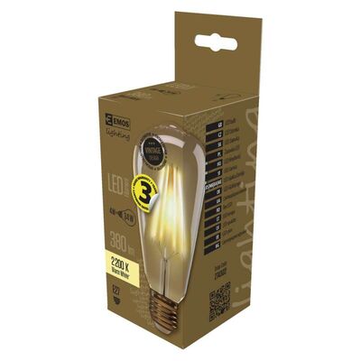 Żarówka LED Vintage ST64 4W E27 ciepła biel+