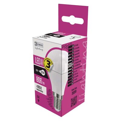 Żarówka LED mini globe 8W E14 neutralna biel