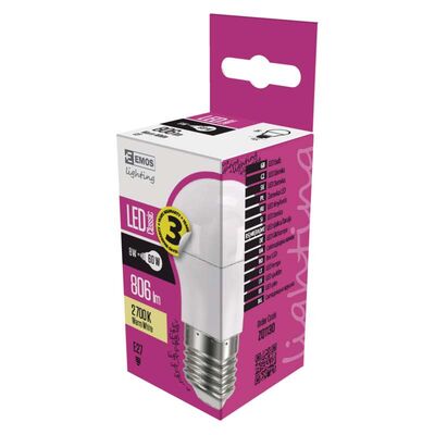 Żarówka LED mini globe 8W E27 ciepła biel