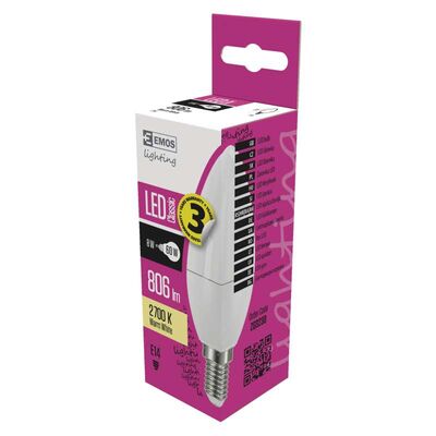 Żarówka LED Classic candle 8W E14 ciepła biel