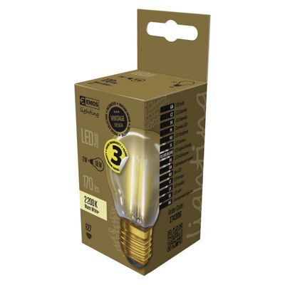 Żarówka LED Vintage mini globe 2W E27 ciepła biel+