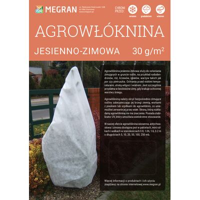 Agrowłóknina 30 g jesienno-zimowa 1,6 m x 100 mb