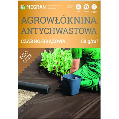 Agrowłóknina antychwastowa DUO-LINE 50 g brązowo-czarna 0,8 m x 100