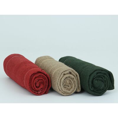 Kaptur z juty 200 g 80 x 60 cm zielony