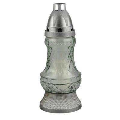 Znicz szklany flakonik P 24,5 cm przezroczysty