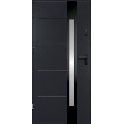 Drzwi zewnętrzne ARIADNA inox antracyt 90 lewe RADEX