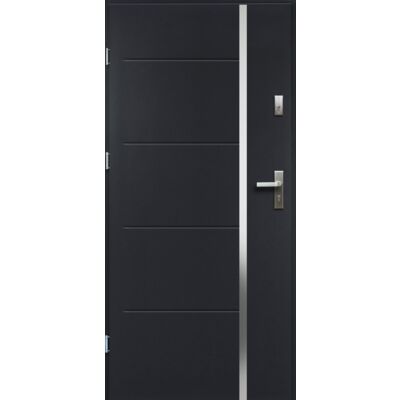 Drzwi zewnętrzne IRIS pełne inox antracyt 90 lewe RADEX