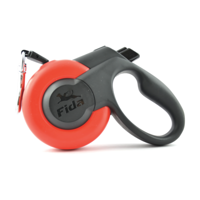 Smycz automatyczna FIDA MARS czerwono-czarna M do 25 kg 5 m