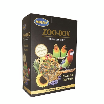 Karma dla papug średnich 750 g ZOOBOX PREMIUM