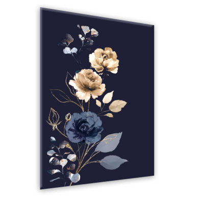 Obraz Glasspik Flowers 50 x 70 cm GL301 NAVY