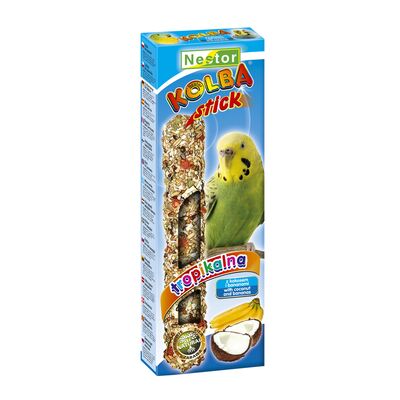 Kolba dla małych papug z kokosem i bananami Nestor