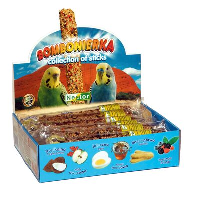 Bombonierka dla małych papug 12 sztuk 510 g Nestor