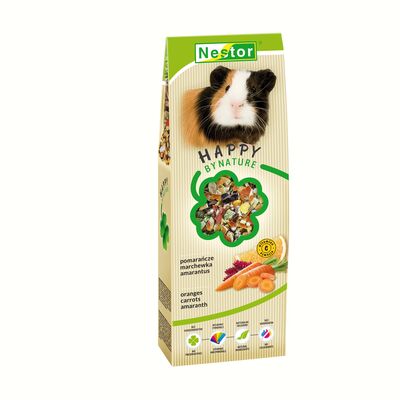 Pokarm dla świnek morskich z pomarańczami, marchewką i amarantusem 700 ml Nestor