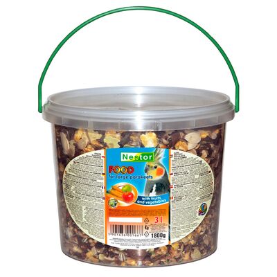 Pokarm dla średnich papug owocowo-warzywny – wiaderko 3000 ml Nestor