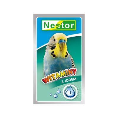 Witaminy dla małych papug z jodem 20 g Nestor