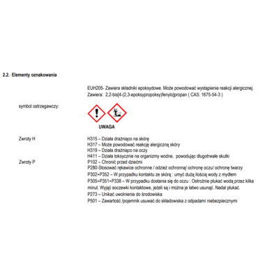 Kit hydrauliczny epoksydowy 35 g