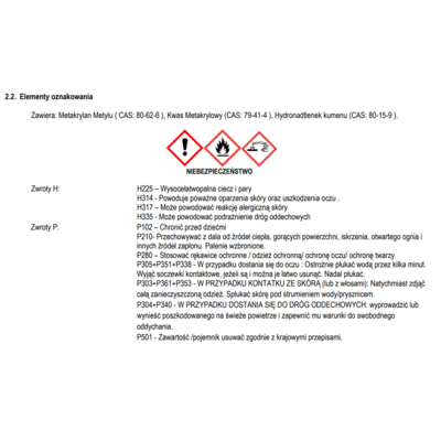 Klej metakrylowy 2 x 3 ml
