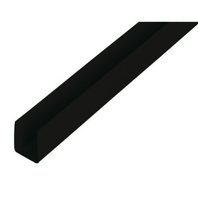 Profil U PVC czarny 1000 x 18 x 10 x 1 x 16