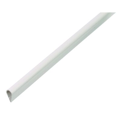 Profil zaciskowy PVC biały 1000 x 15 x 0,9