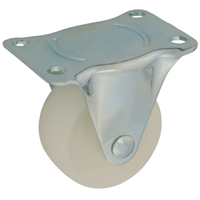 Zestaw jezdny koło poliamidowe 50 mm/50 kg, płyta stała