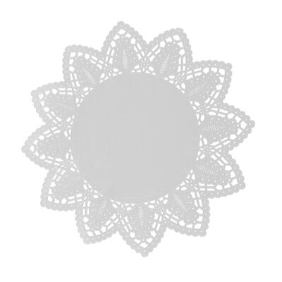 Serwetka biała średnica 20 cm - 12 sztuk