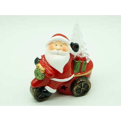 Figura ceramiczna Święty Mikołaj LED