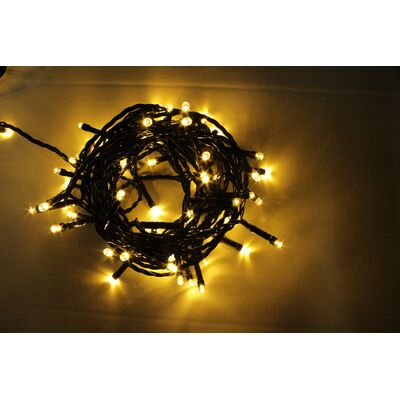 Lampki łańcuch świetlny zewnętrzny 100 LED 5 m ciepły biały