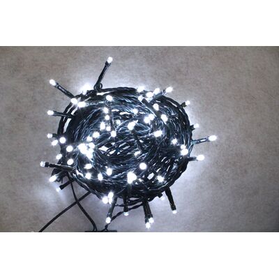 Lampki łańcuch świetlny zewnętrzny 100 LED 5 m zimny biały