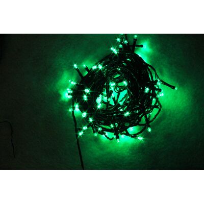 Lampki łańcuch świetlny zewnętrzny 100 LED 5 m zielone