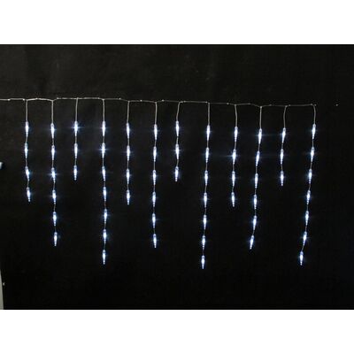 Lampki zewnętrzne kurtyna sople 60 LED zimny biały